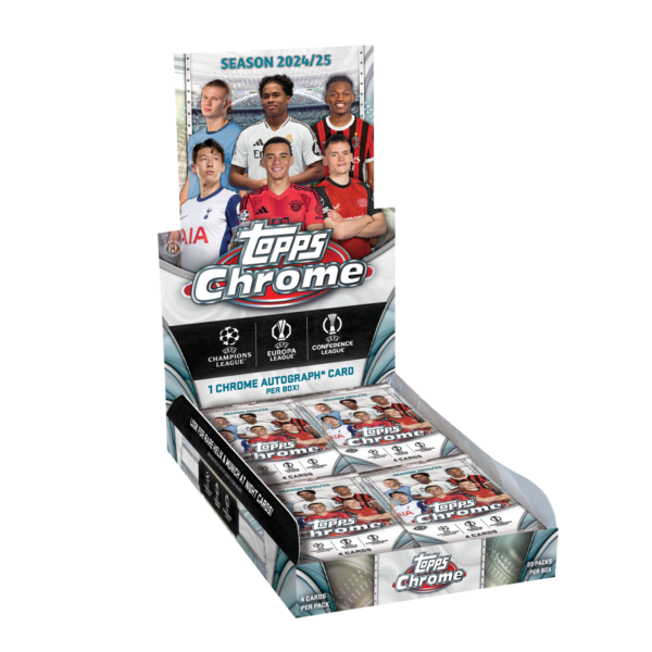 2024-25 Topps Chrome UEFA Club Competitions Soccer Hobby Box